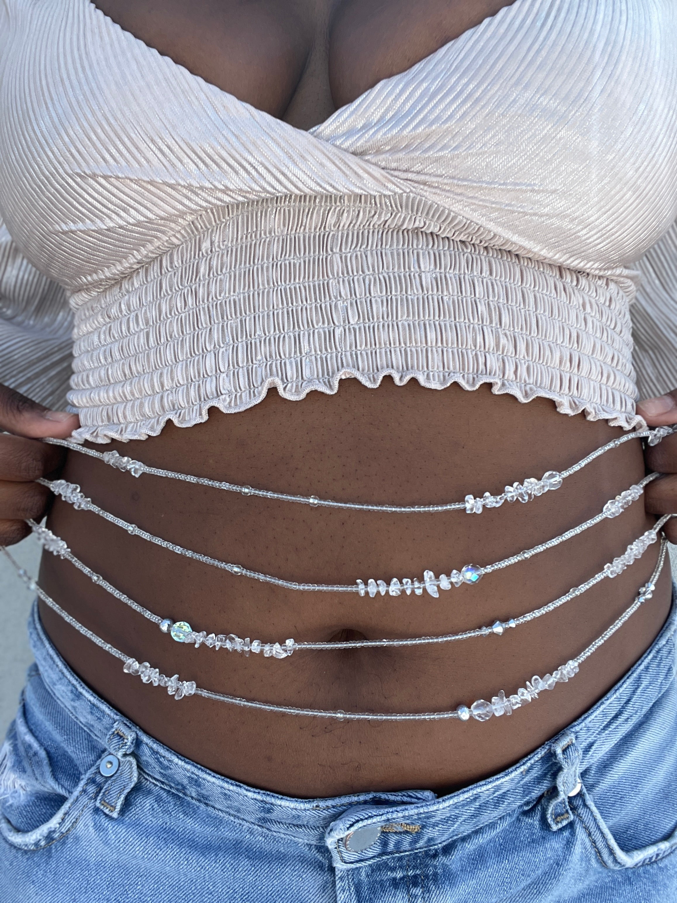 Clear Quartz Waist Bead