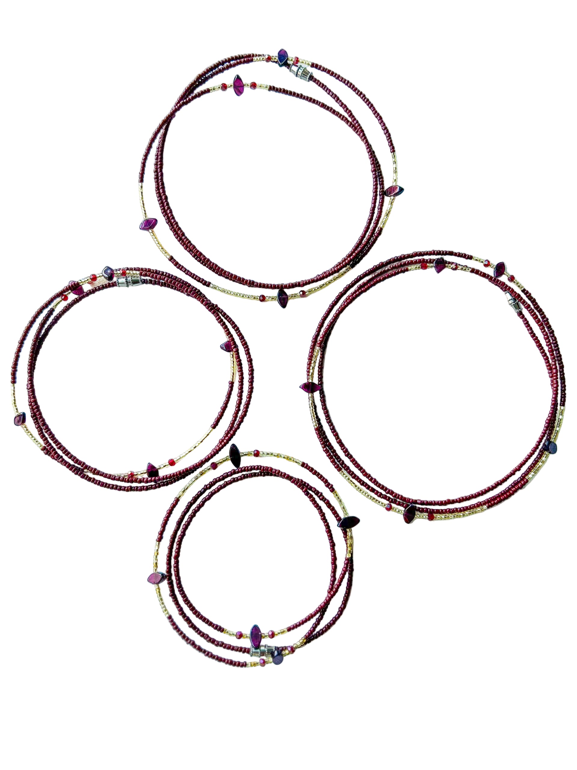 Red Garnet Waist Bead