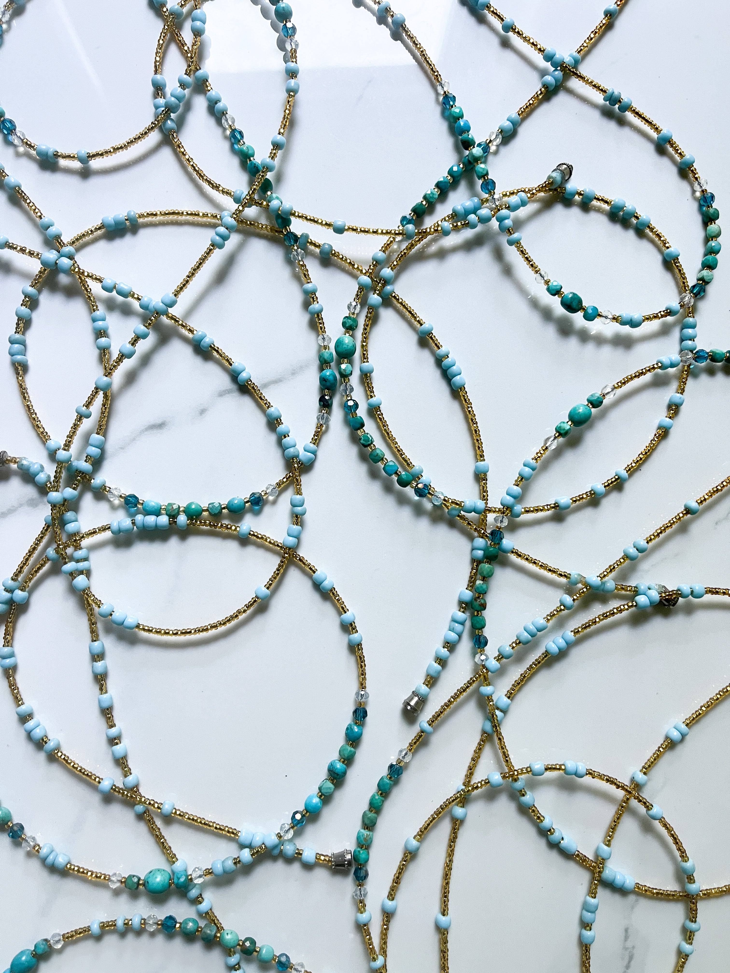 American Turquoise Waist Bead