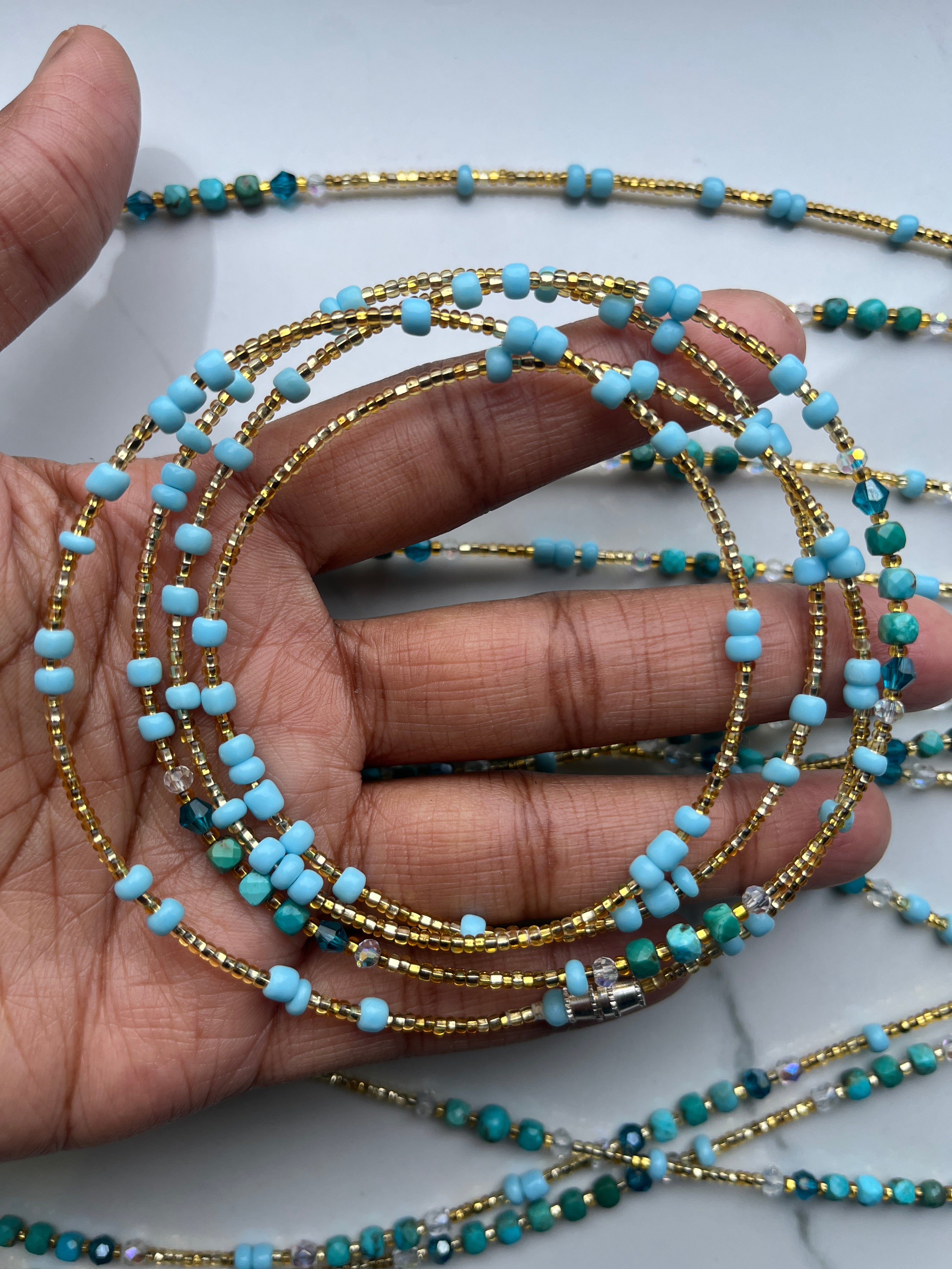 American Turquoise Waist Bead