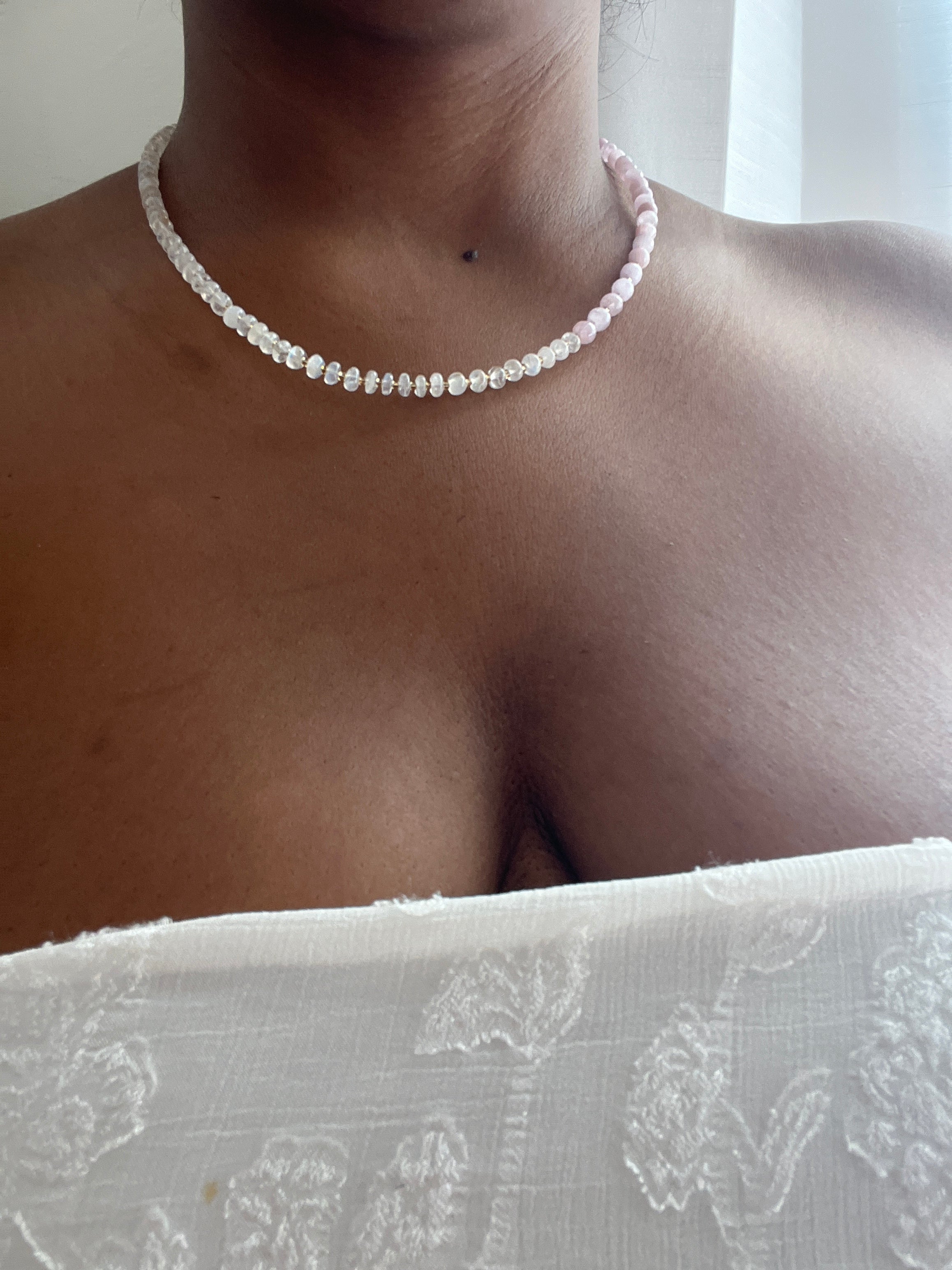 Kunzite and Moonstone Necklace