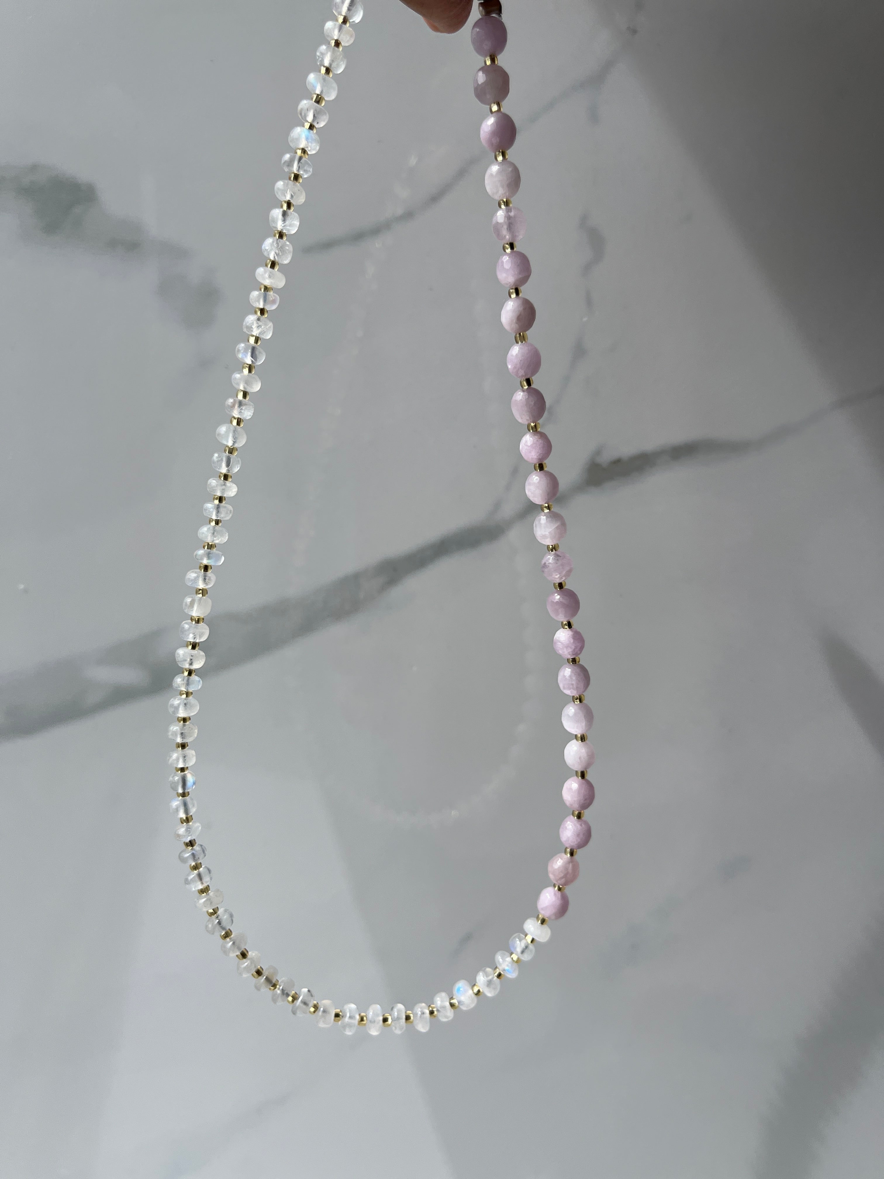 Kunzite and Moonstone Necklace