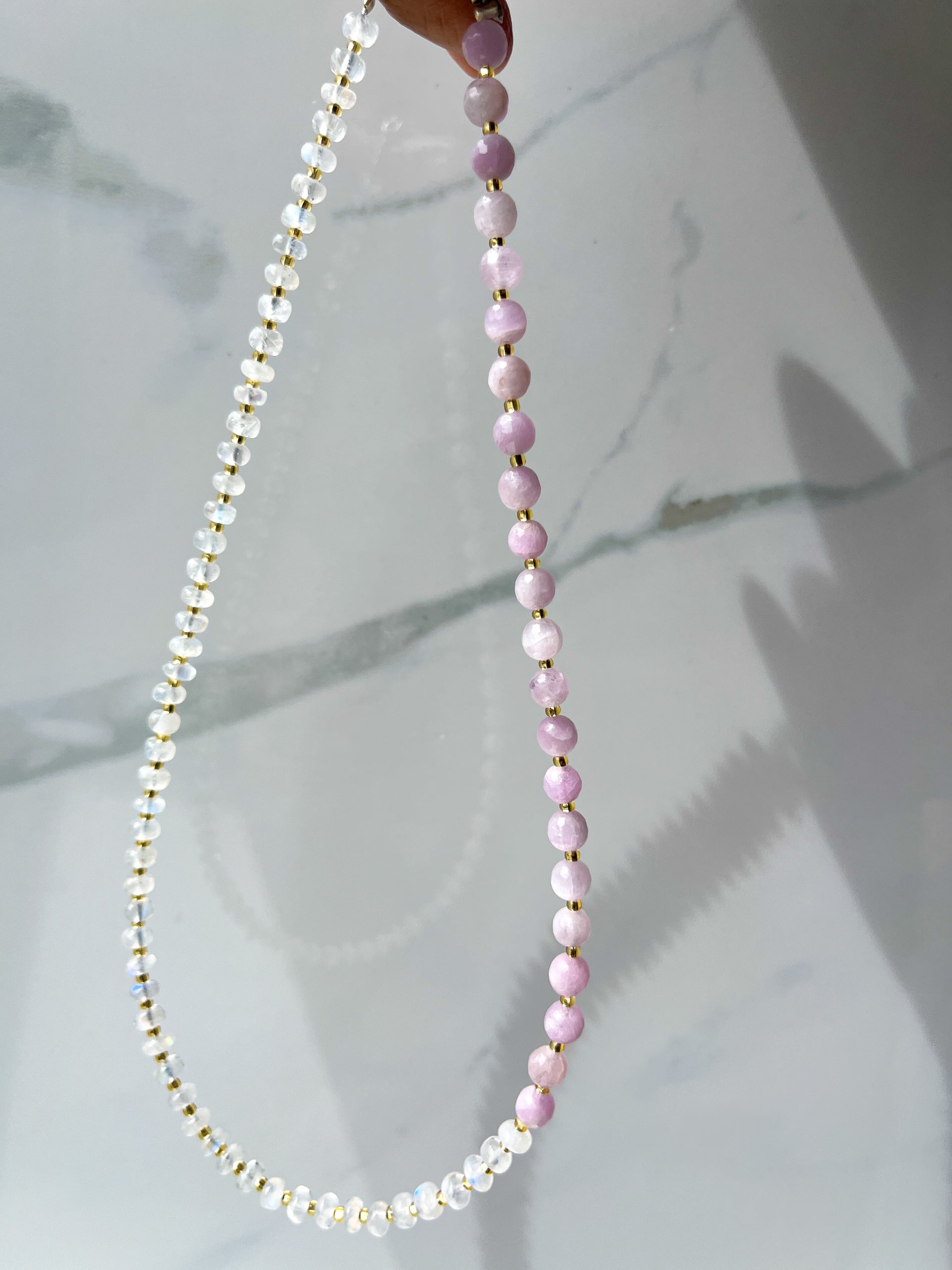 Kunzite and Moonstone Necklace