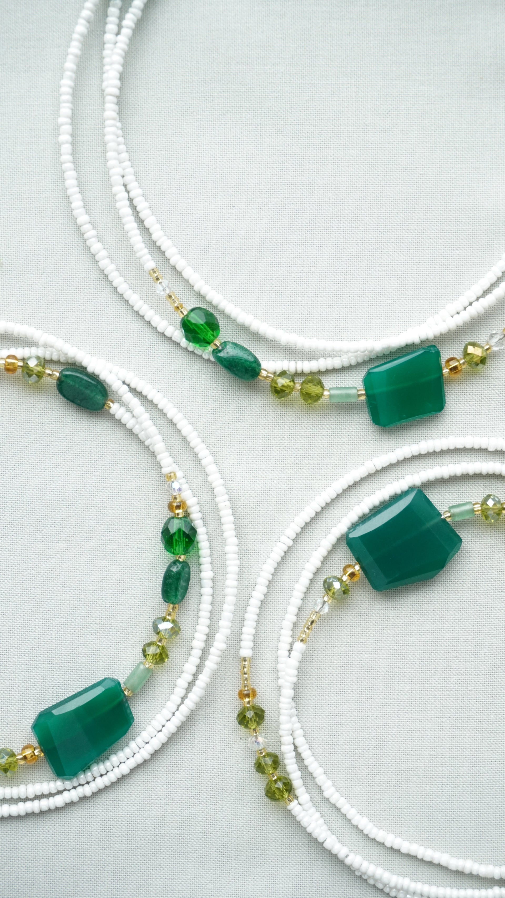 Aventurine and Green Onxy Waist Bead