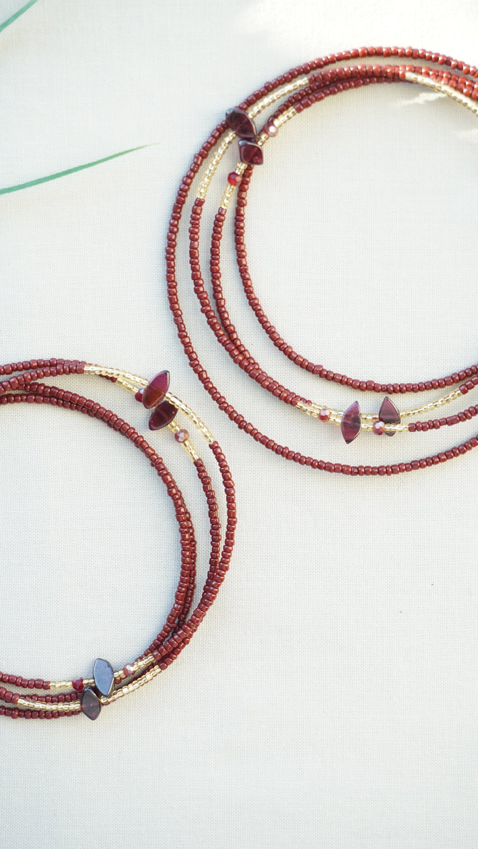 Red Garnet Waist Bead
