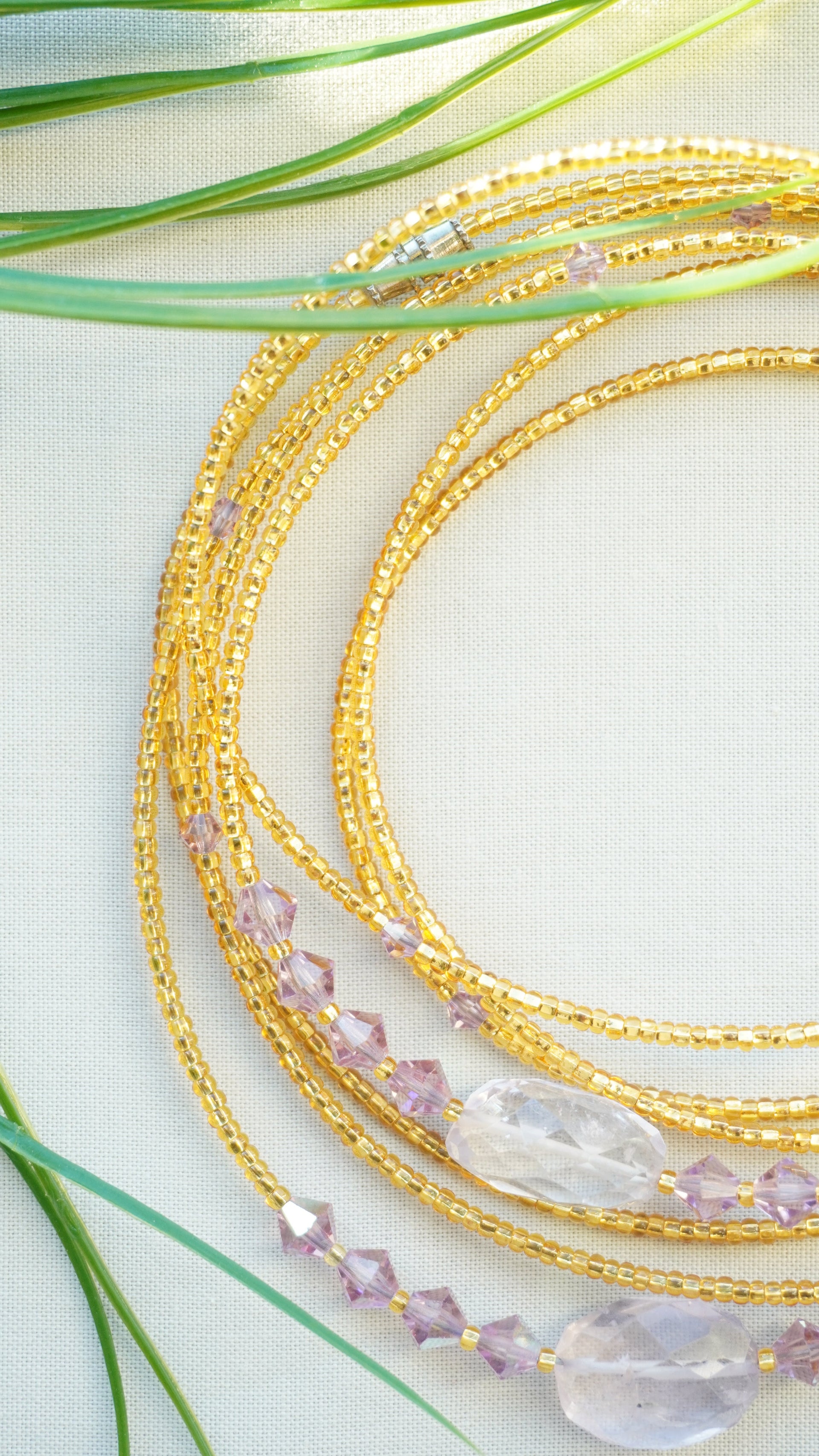 Pink Amethyst Waist Bead