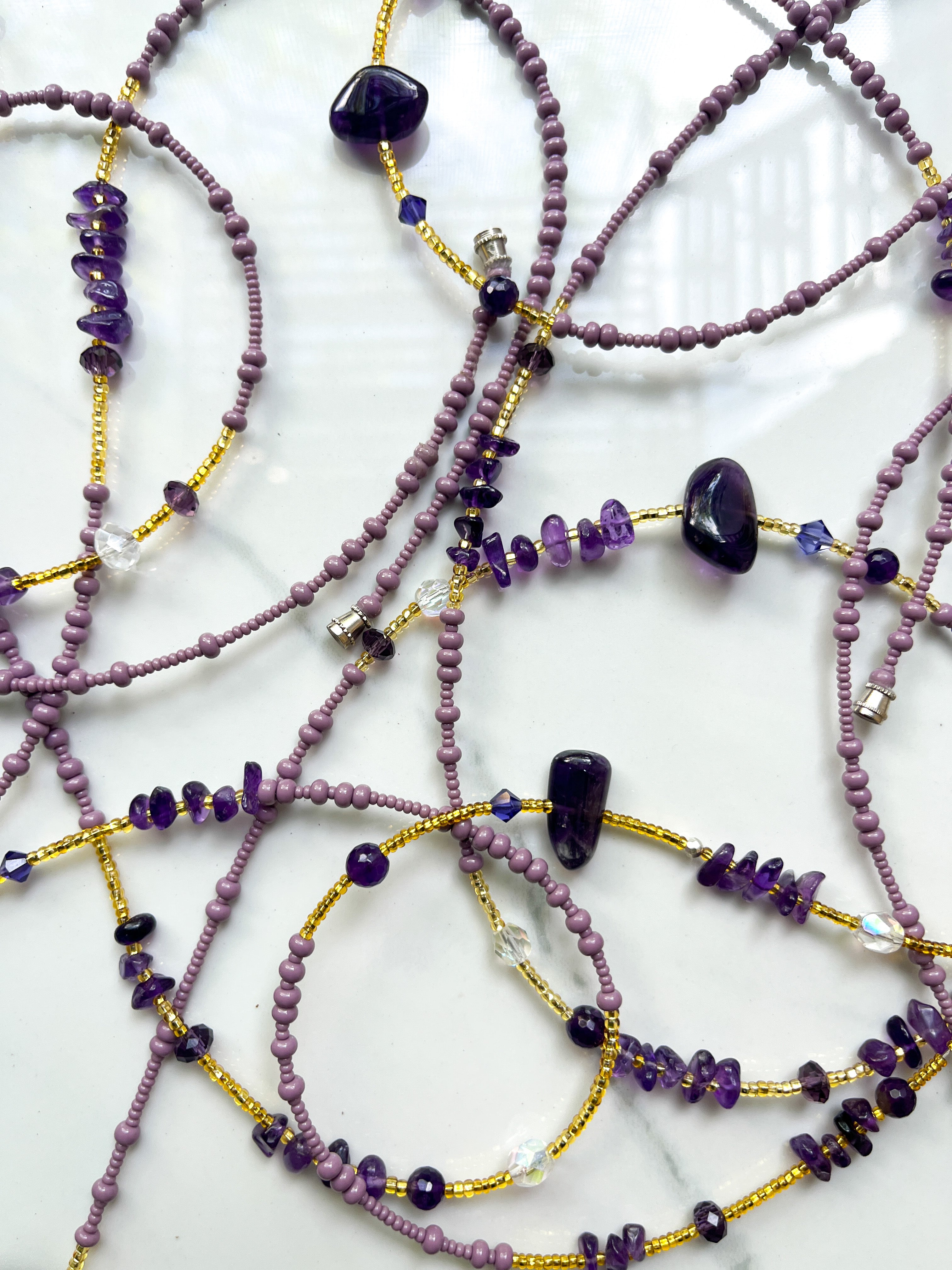 Amethyst sale waist beads