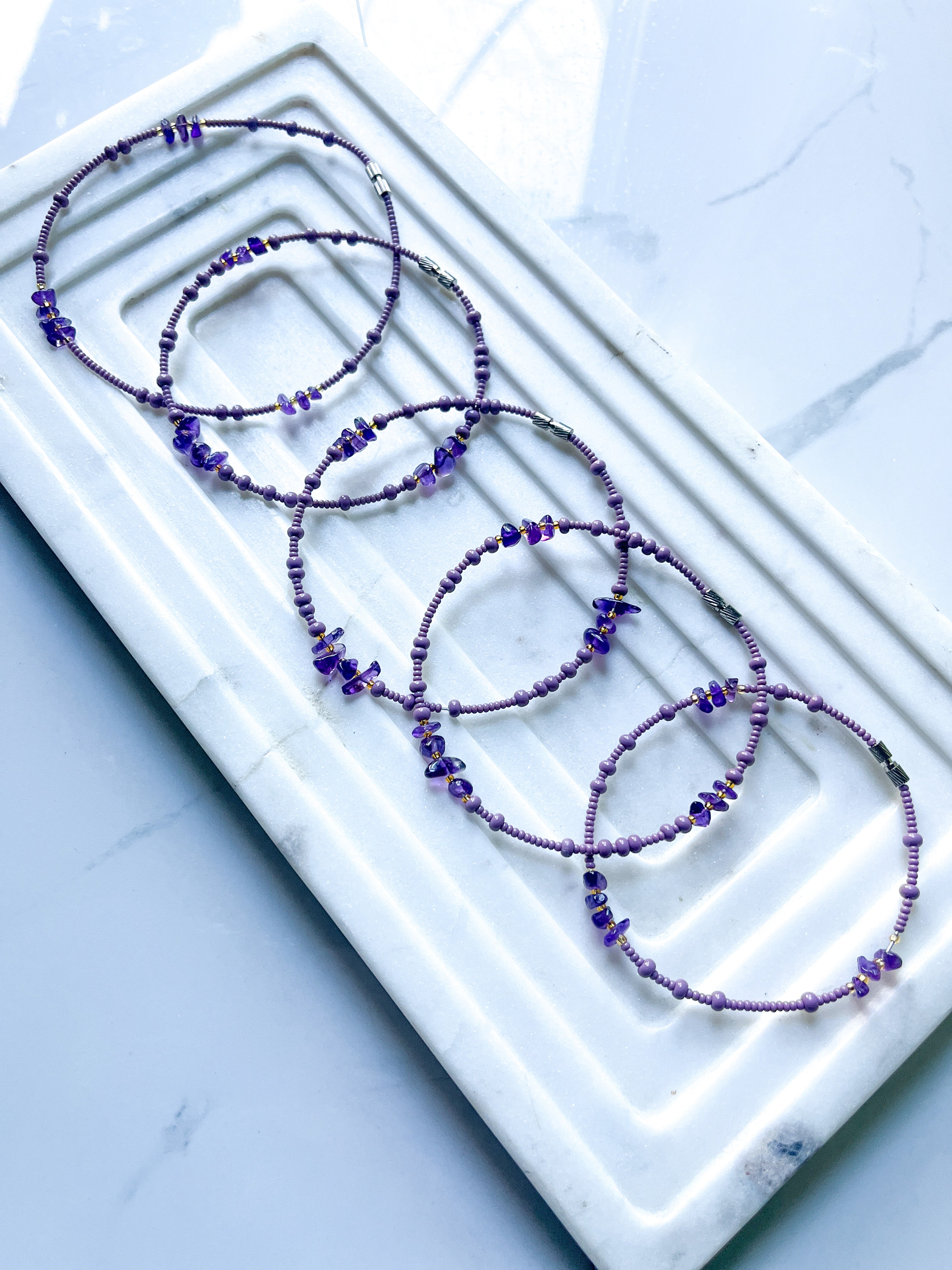 Amethyst Anklet