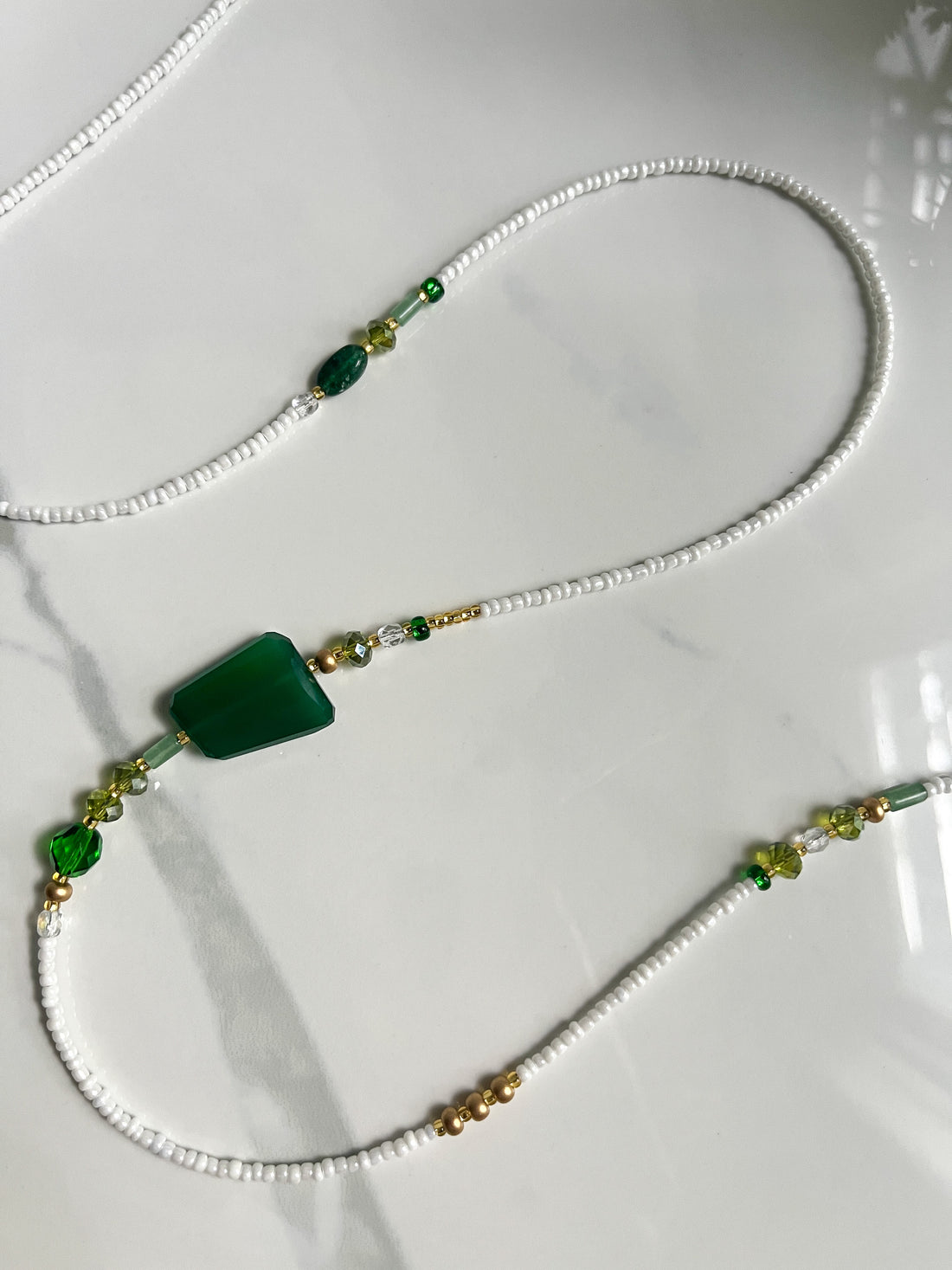 Aventurine and Green Onxy Waist Bead