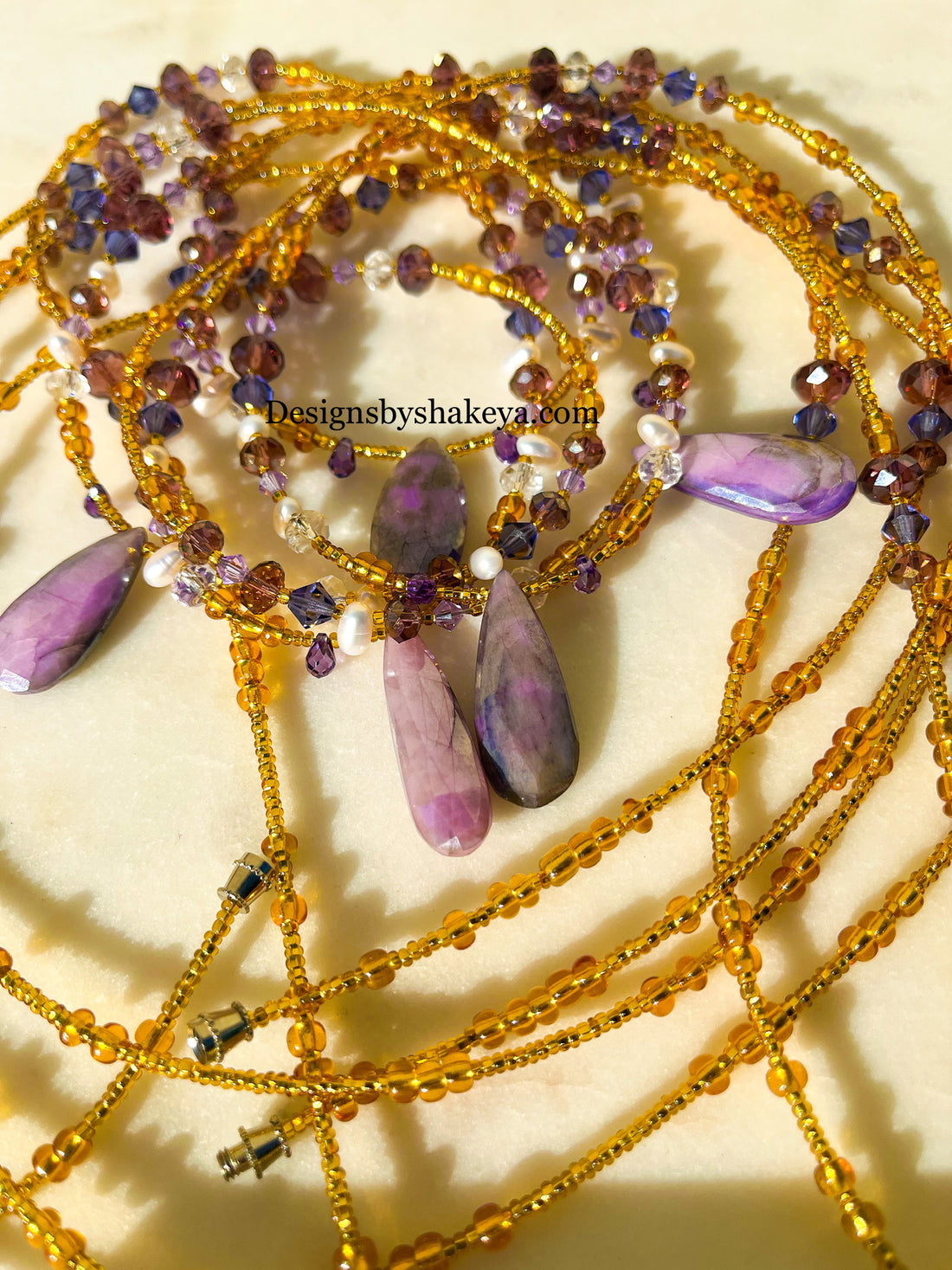 The Purple Moon Stone Waist Bead