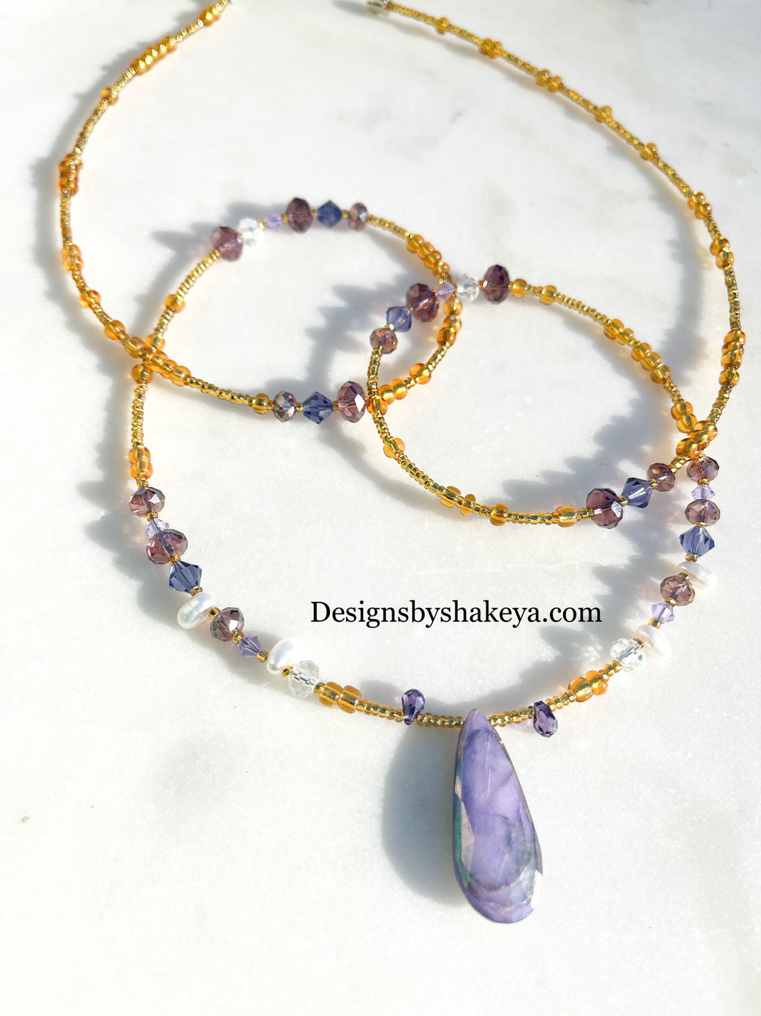 The Purple Moon Stone Waist Bead
